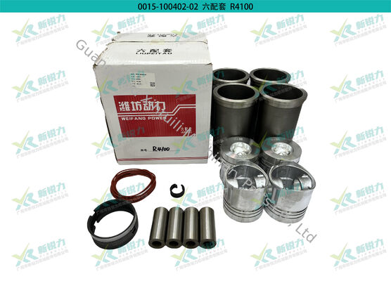 Cylinder Liner Kit For Weifang R4100 R4100ZD R4100ZG Generator / Stationary Power / Loader / Tractor Engine