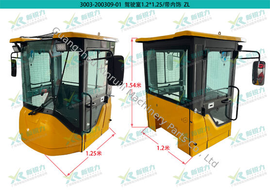 Shandong Loader Cab, ZL30/ZL35/ZL38/ZL40/ZL48 Cab, loader parts for Mingyu/Luyu/Laigong/Shanyu