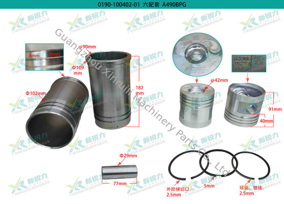 ngine Rebuild Kit for Hangzhou / Heli 3 Ton Forklift (Xinchai A490B A490BPG, with Seals)